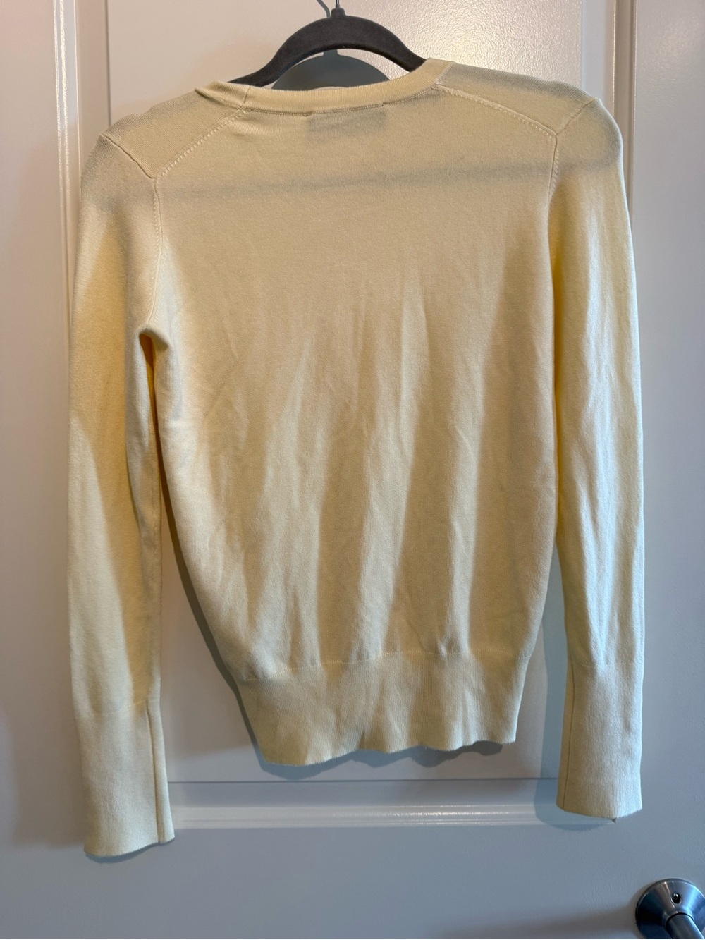 Zara Soft Lemon Crewneck Sweater with Cuff Buttons - Picture 6 of 6